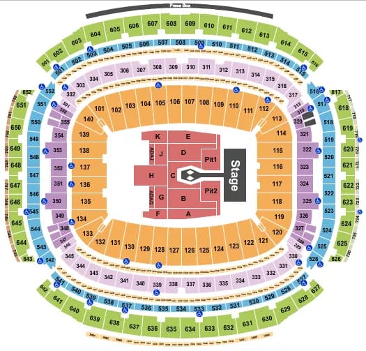 MORGAN WALLEN Seating Map Seating Chart