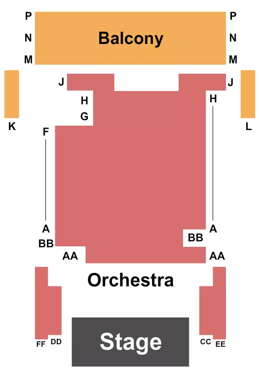 ENDSTAGE Seating Map Seating Chart