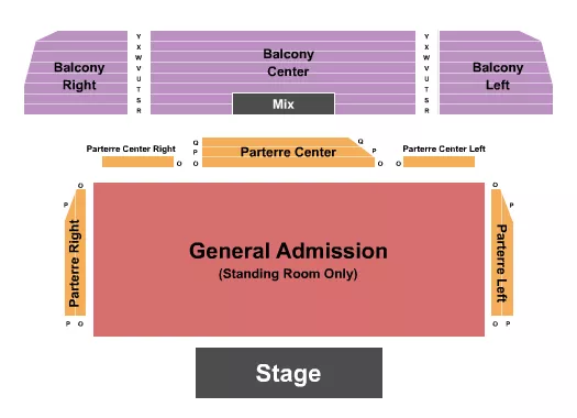 ENDSTAGE GA Seating Map Seating Chart