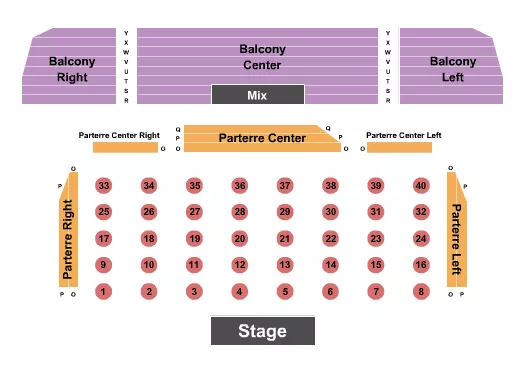 ENDSTAGE TABLES Seating Map Seating Chart