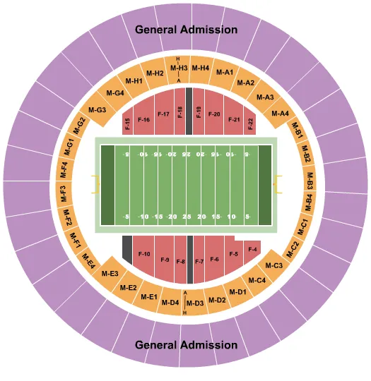 FOOTBALL Seating Map Seating Chart