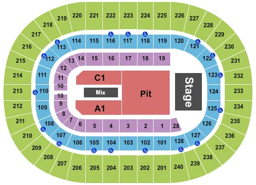 HALF GA Seating Map Seating Chart