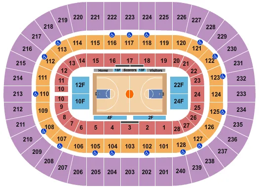 HARLEM GLOBETROTTERS Seating Map Seating Chart
