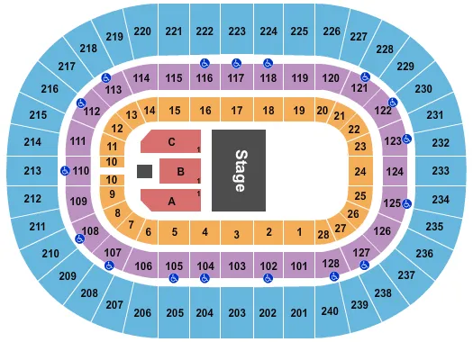SESAME STREET LIVE Seating Map Seating Chart