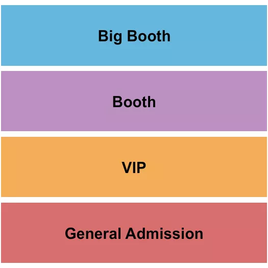 NATE JACKSONS SUPER FUNNY COMEDY CLUB GA VIP BOOTH Seating Map Seating Chart