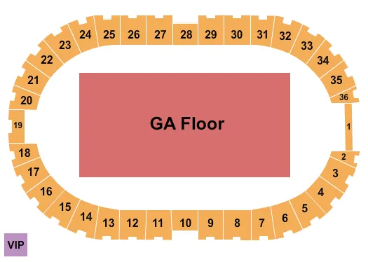 GA FLOOR Seating Map Seating Chart