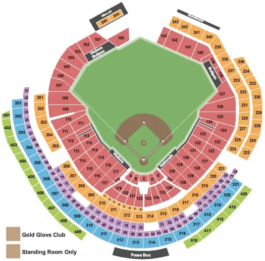 BASEBALL 1 Seating Map Seating Chart