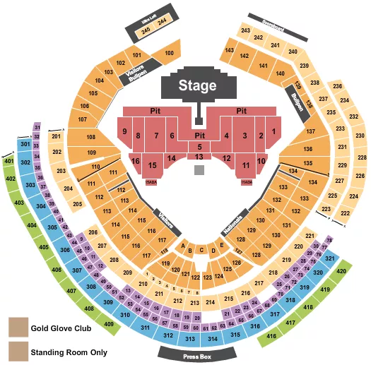 FOO FIGHTERS Seating Map Seating Chart
