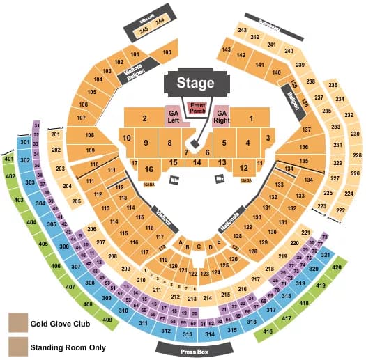 NOAH KAHAN Seating Map Seating Chart