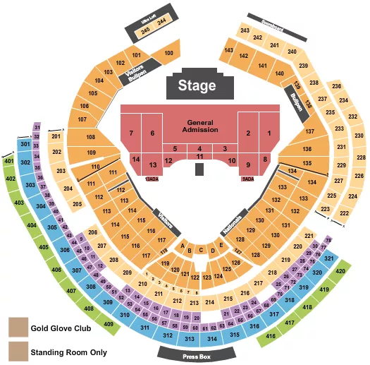 SPRINGSTEEN Seating Map Seating Chart