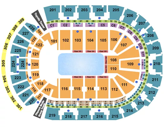 DISNEY ON ICE Seating Map Seating Chart