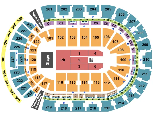 ENDSTAGE GA PIT Seating Map Seating Chart