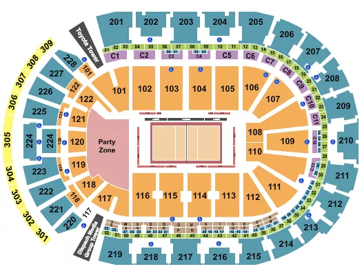 VOLLEYBALL Seating Map Seating Chart