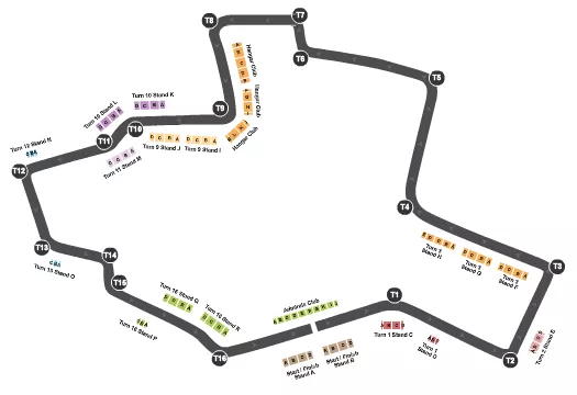 NASCAR Seating Map Seating Chart