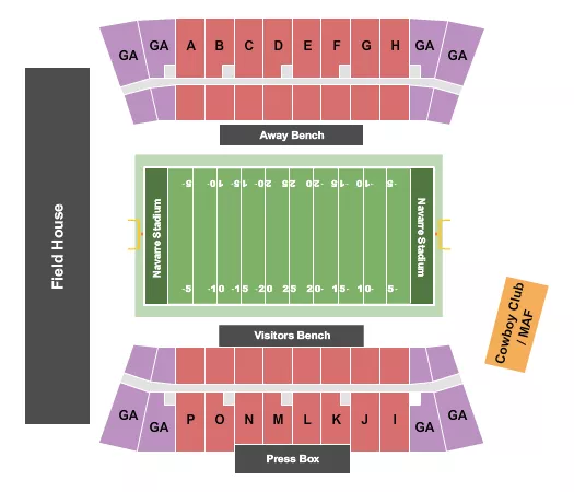 FOOTBALL Seating Map Seating Chart