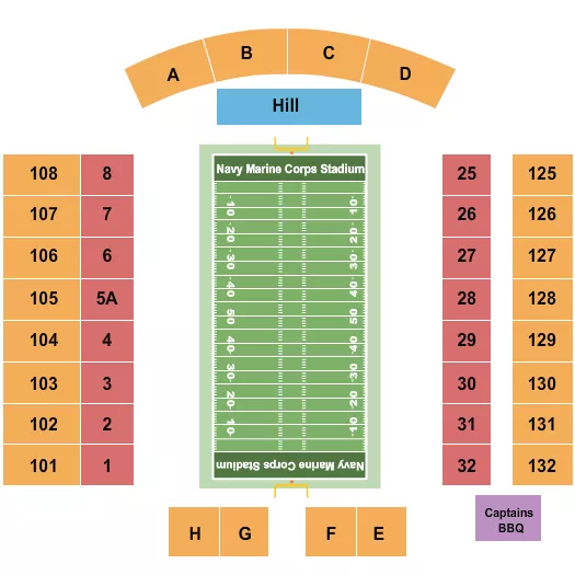 FOOTBALL Seating Map Seating Chart