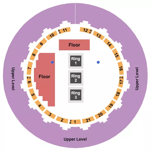 NEAL S BLAISDELL CENTER ARENA BOXING INVITATIONAL Seating Map Seating Chart