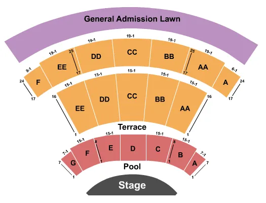 NEAL S BLAISDELL CENTER TOM MOFFATT WAIKIKI SHELL END STAGE Seating Map Seating Chart