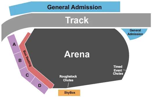 NEBRASKAS BIG RODEO RODEO Seating Map Seating Chart