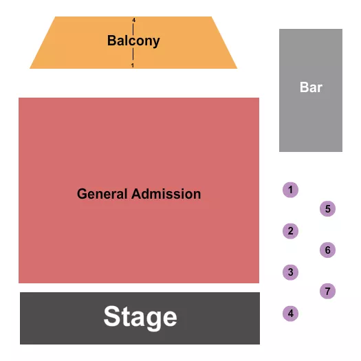 GA BALC VIP TABLES Seating Map Seating Chart