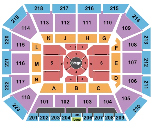 CENTER STAGE Seating Map Seating Chart