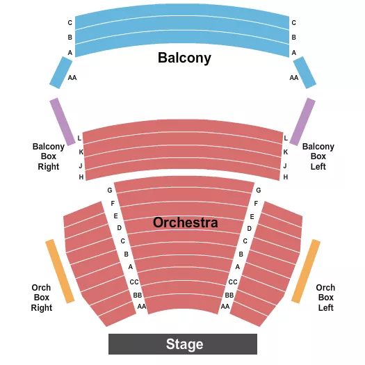 END STAGE Seating Map Seating Chart