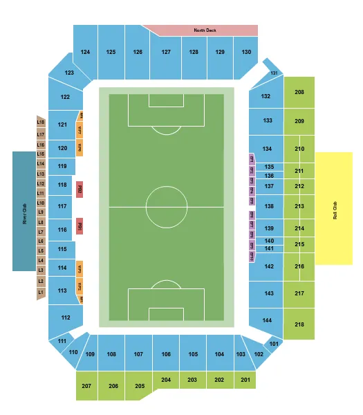 SCOTTSMIRACLE GRO FIELD SOCCER Seating Map Seating Chart