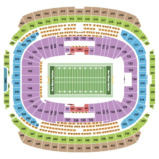 FOOTBALL Seating Map Seating Chart