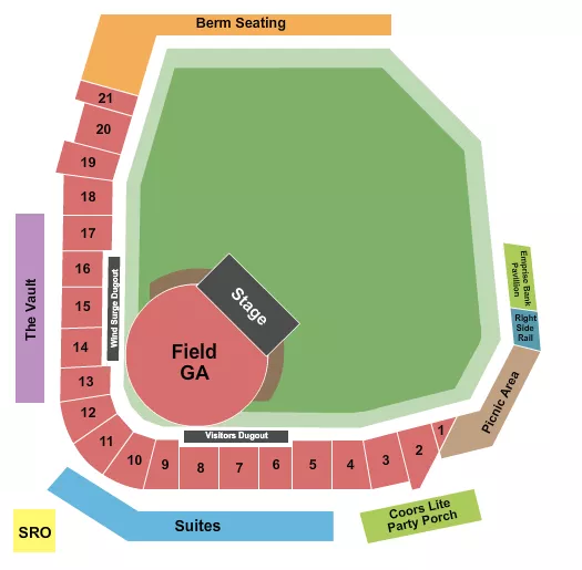 CONCERT Seating Map Seating Chart