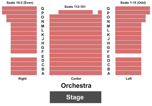 NEW WORLD STAGES STAGE 2 END STAGE Seating Map Seating Chart