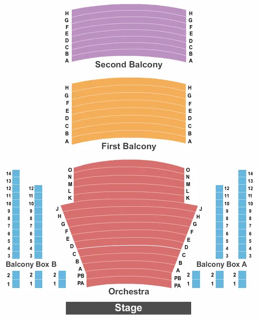 ENDSTAGE 2 Seating Map Seating Chart