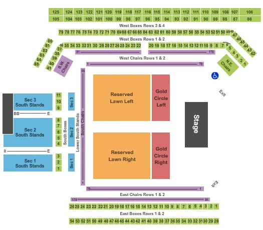 CONCERT Seating Map Seating Chart