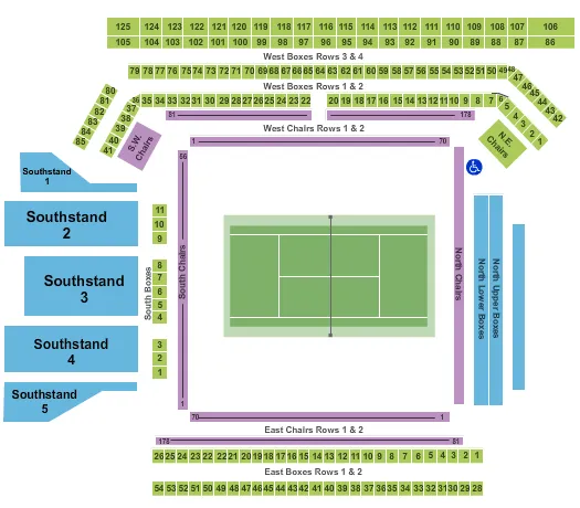 TENNIS Seating Map Seating Chart