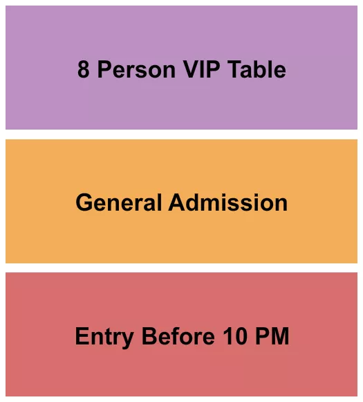 EARLY GA VIP TABLE OF 8 Seating Map Seating Chart