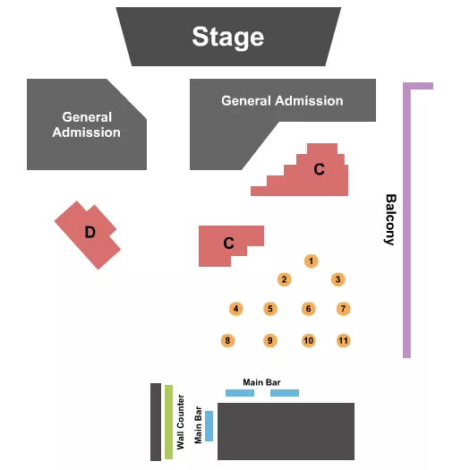 NILE THEATER CA ENDSTAGE Seating Map Seating Chart