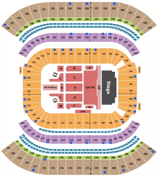 NISSAN STADIUM NASHVILLE ALAN JACKSON Seating Map Seating Chart