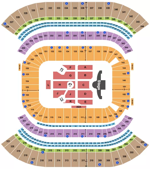 NISSAN STADIUM NASHVILLE ED SHEERAN Seating Map Seating Chart