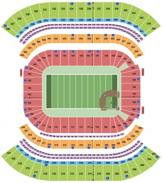 NISSAN STADIUM NASHVILLE SAVANNAH BANANAS Seating Map Seating Chart