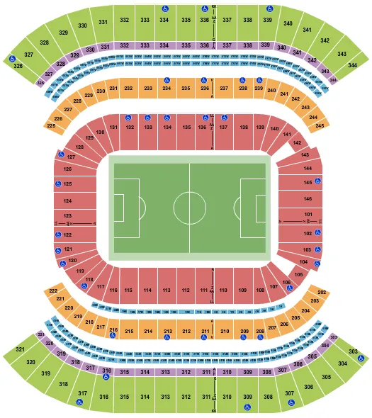NISSAN STADIUM NASHVILLE SOCCER Seating Map Seating Chart