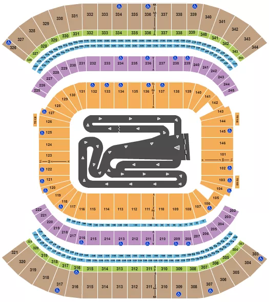 NISSAN STADIUM NASHVILLE AMA SUPERCROSS CHAMPIONSHIP Seating Map Seating Chart