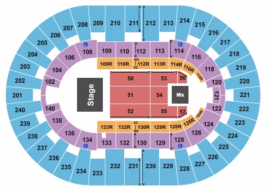 ENDSTAGE RSV Seating Map Seating Chart