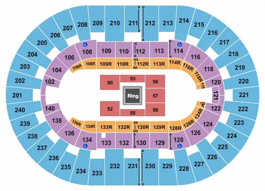 WRESTLING 2 Seating Map Seating Chart