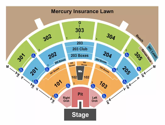 DIERKS BENTLEY Seating Map Seating Chart