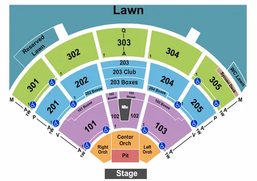 ENDSTAGE PIT Seating Map Seating Chart