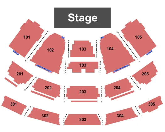 NORTHVIEW CHURCH CARMEL END STAGE Seating Map Seating Chart