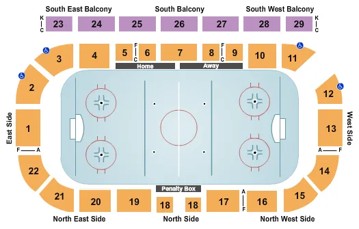 HOCKEY Seating Map Seating Chart