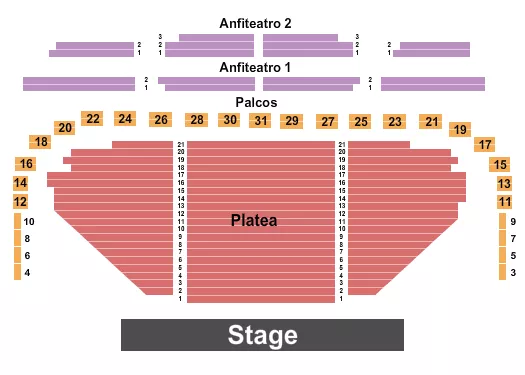 ENDSTAGE Seating Map Seating Chart