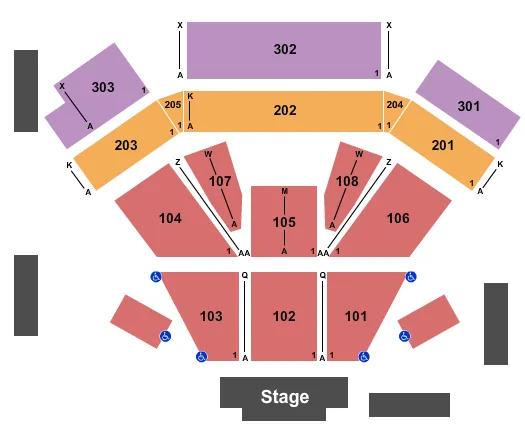 END STAGE Seating Map Seating Chart
