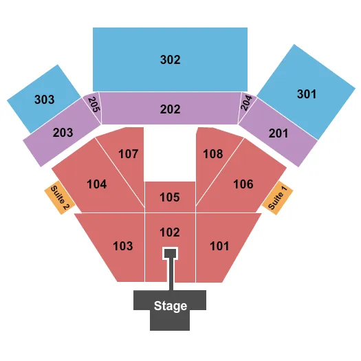 ENDSTAGE CATWALK Seating Map Seating Chart