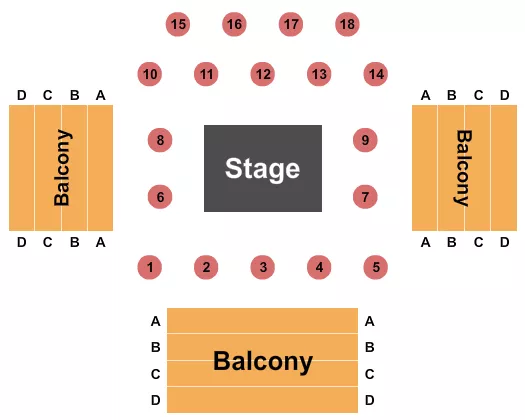 CENTER STAGE Seating Map Seating Chart